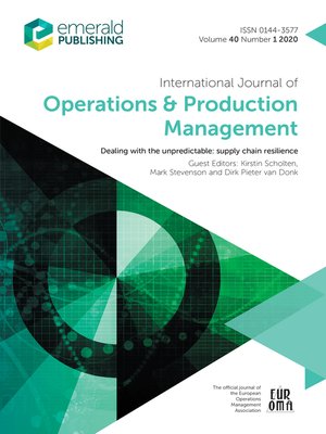 cover image of International Journal of Operations & Production Management, Volume 40, Number 1